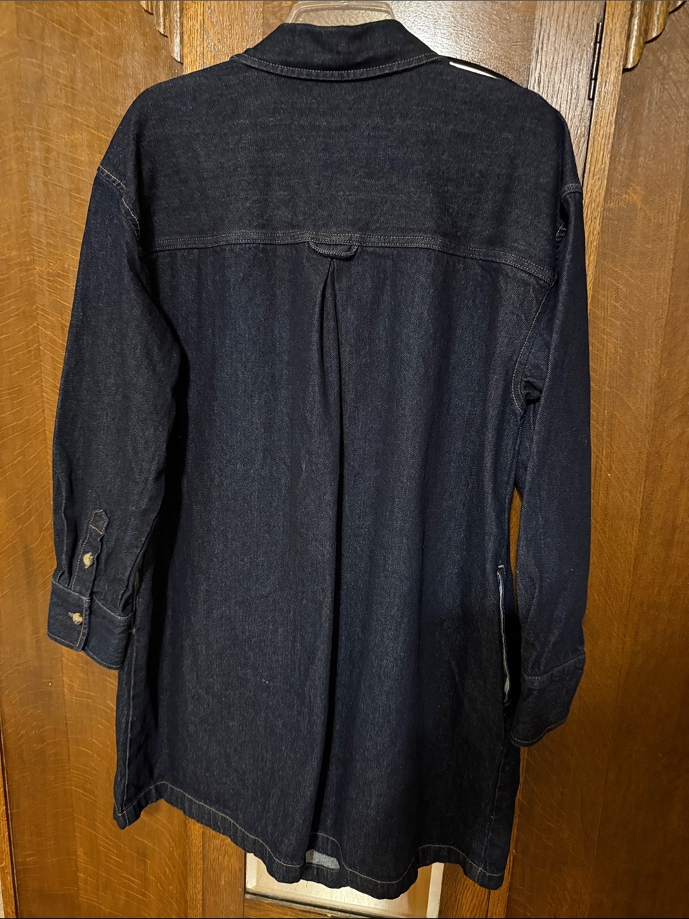 Old Navy Dark Indigo Denim Button-Down Dress, L, NWOT - Picture 6 of 7